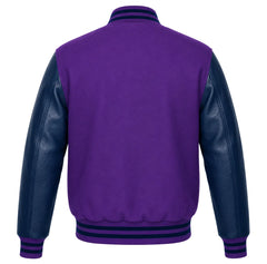 Purple and Navy Blue Varsity Jacket