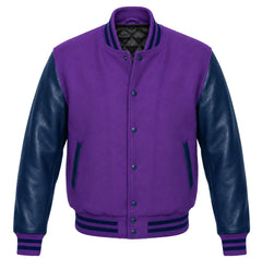 Purple and Navy Blue Varsity Jacket