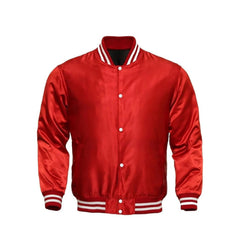 Red Satin Letterman Jacket
