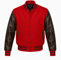 Red and Brown Varsity Jacket