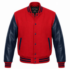 Red and Navy Blue Varsity Jacket