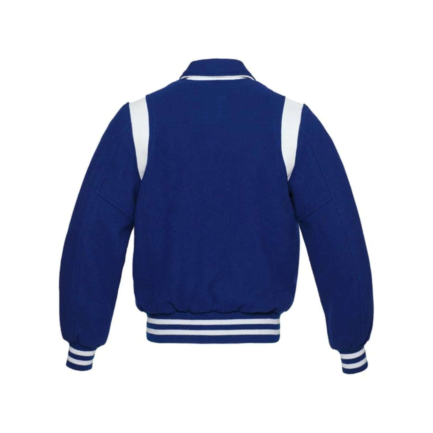 Royal Blue Vintage Varsity Jacket Back Side