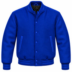 Royal Blue Wool Varsity Jacket