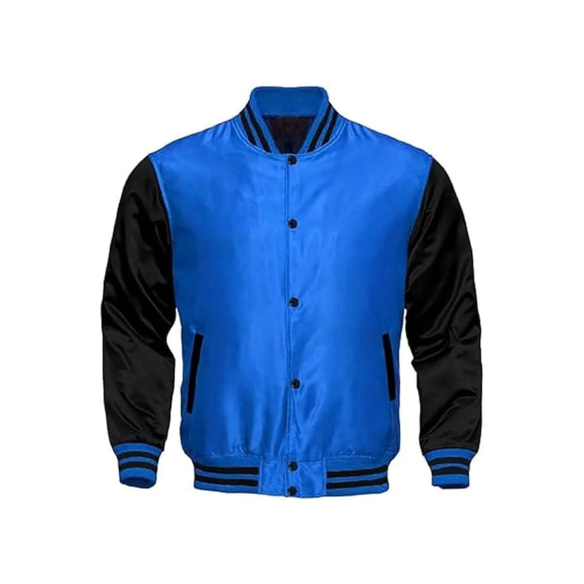 Royal Blue and Black Satin Jacket
