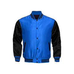 Royal Blue and Black Satin Jacket