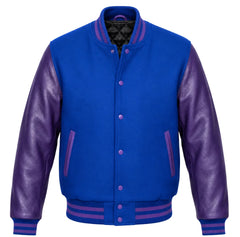 Royal Blue and Purple Varsity Jacket