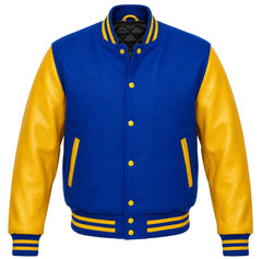 Royal Blue and Yellow Letterman Jacket