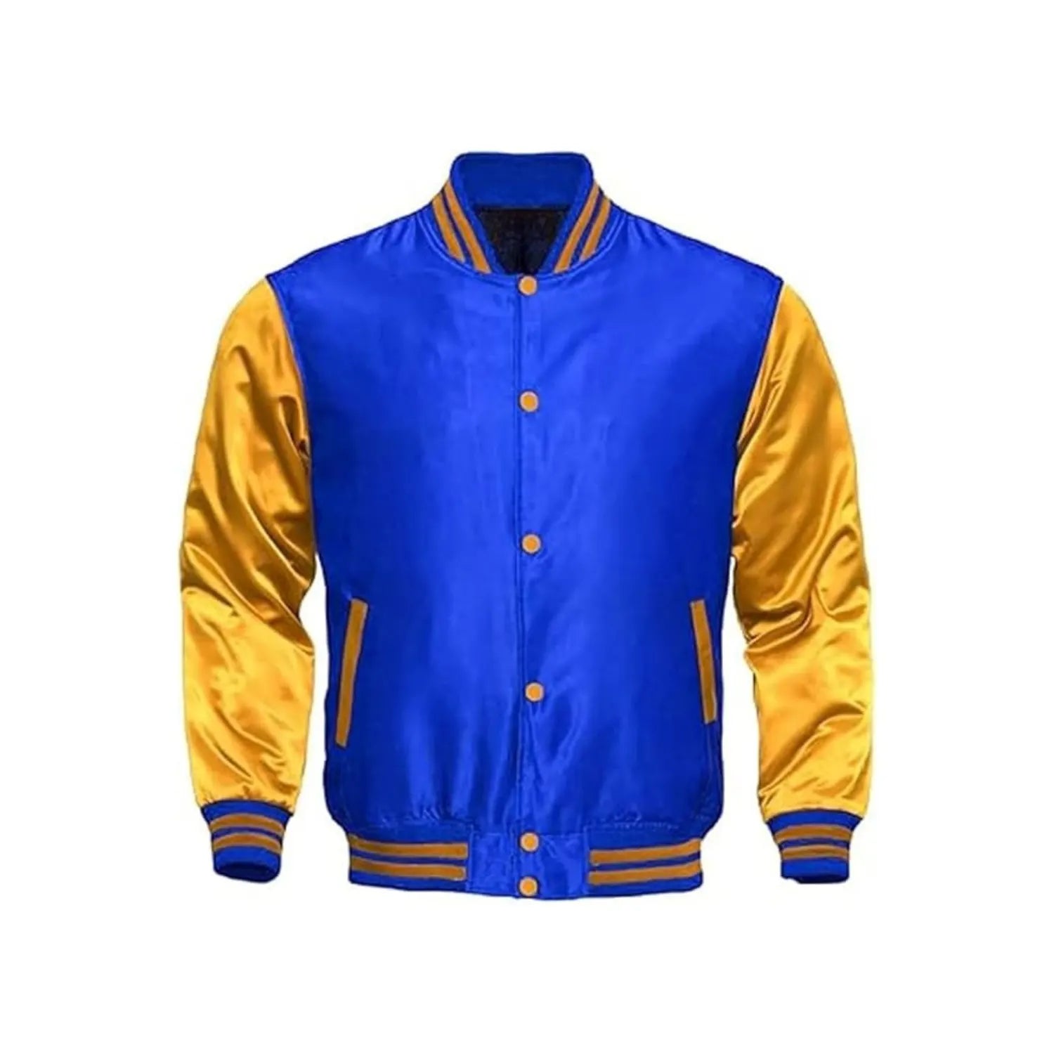 Royal Blue and Yellow Satin Jacket
