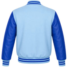 Sky Blue and Royal Blue Varsity Jacket