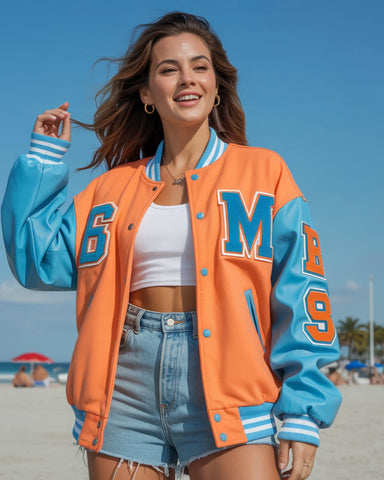 Sunburst Sky Women’s Varsity Jacket