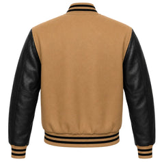 Tan and Black Varsity Jacket