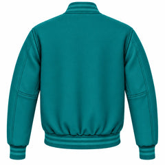 Teal Wool Varsity Jacket