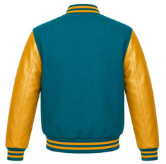 Teal and Gold Letterman Jacket