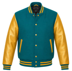 Teal and Gold Letterman Jacket