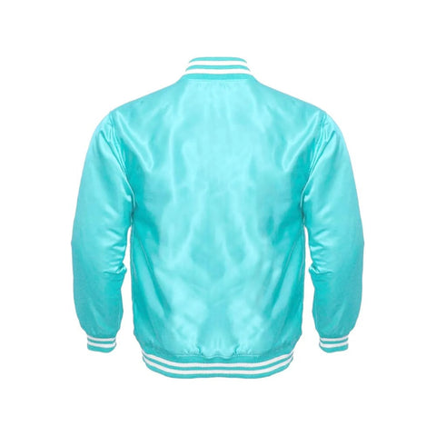 Tiffany Satin Varsity Jacket Back Side