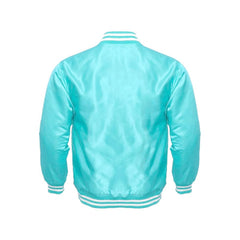 Tiffany Satin Varsity Jacket Back Side
