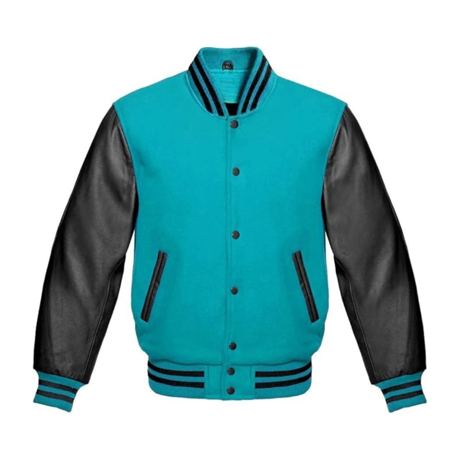 Tiffany Wool and Black Leather Varsity Jacket