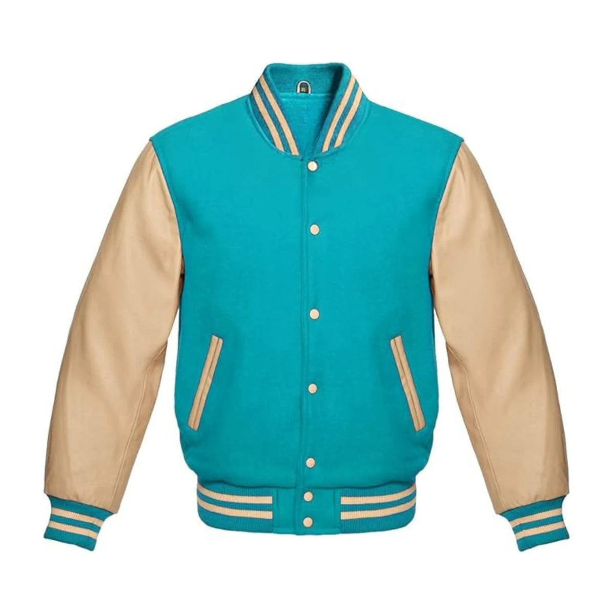 Tiffany Wool and Cream Leather Varsity Jacket