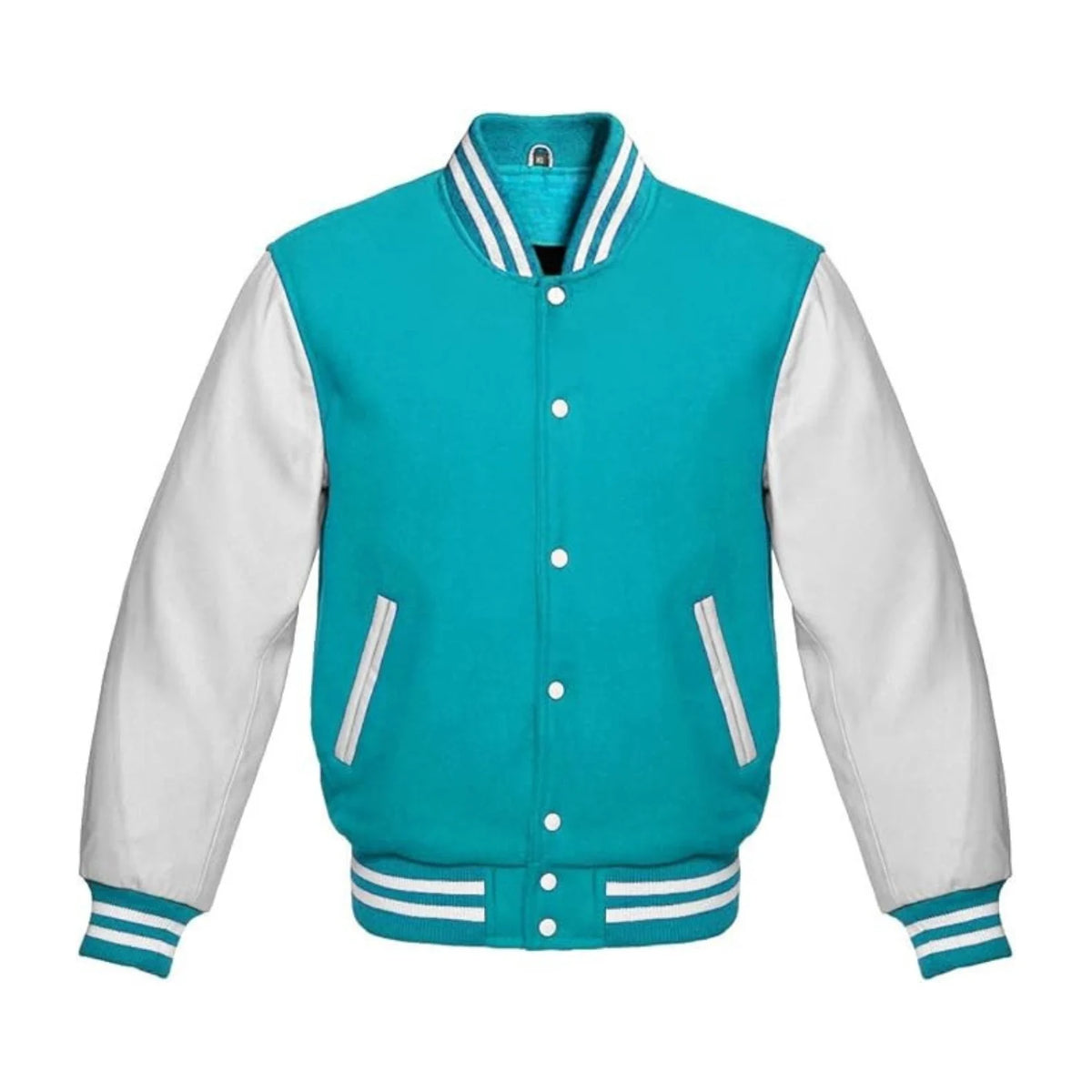 Tiffany Wool and White Leather Varsity Jacket