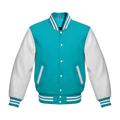 Tiffany Wool and White Leather Varsity Jacket