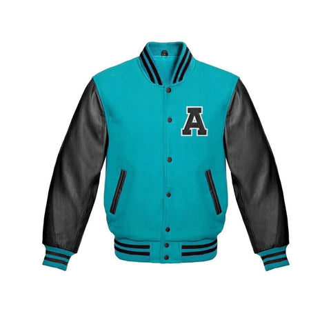 Turquoise Alpha Letterman Jacket