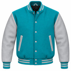 Black and Maroon Wool Varsity Jacket