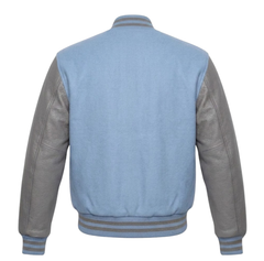 Light Blue and Grey Varsity Jacket