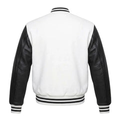 White and Black Letterman Jacket