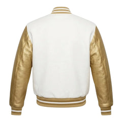 White and Gold Varsity Jacket