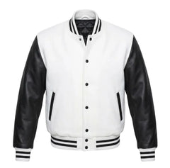 White and Black Letterman Jacket