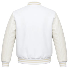 White and Cream Varsity Jacket