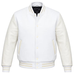 White and Cream Varsity Jacket
