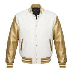 White and Gold Varsity Jacket