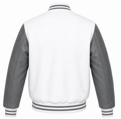 White and Grey Varsity Jacket
