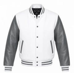 White and Grey Varsity Jacket