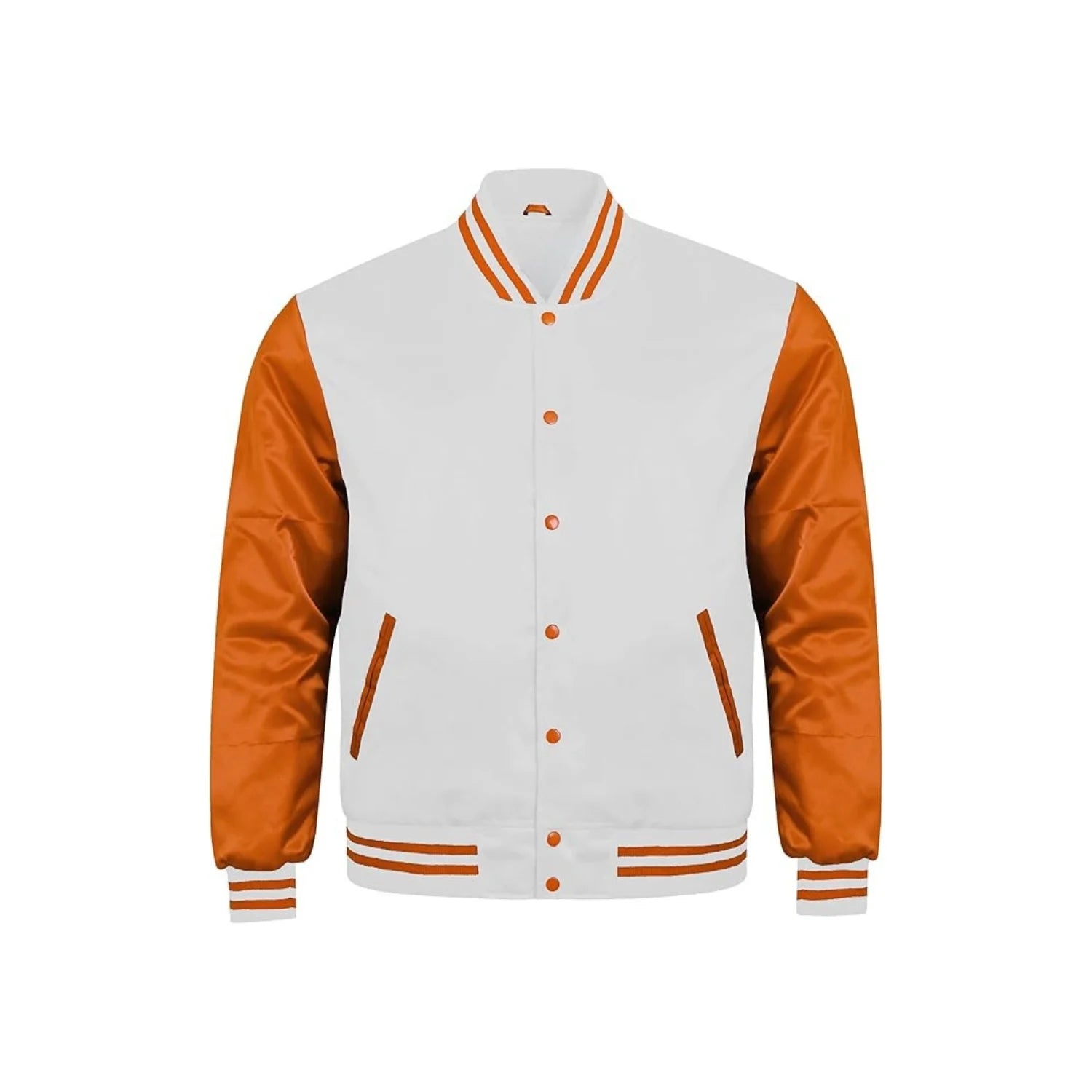 White and Orange Satin Jacket