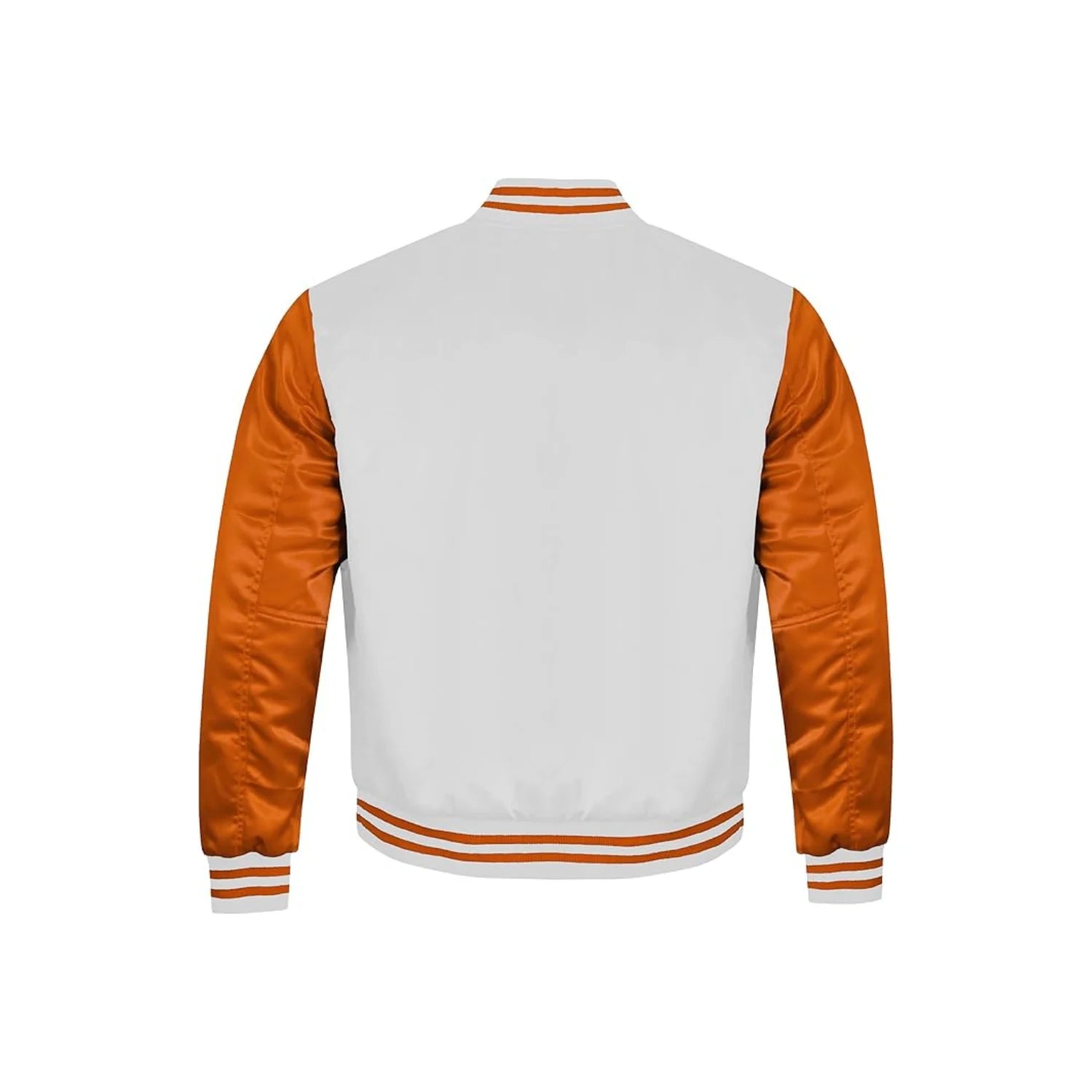 White and Orange Satin Jacket Back Side