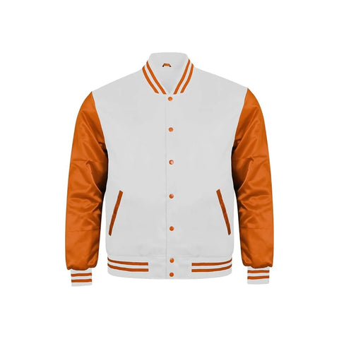 White and Orange Satin Jacket