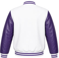 White and Purple Varsity Jacket