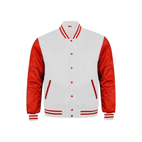 White and Red Satin Jacket