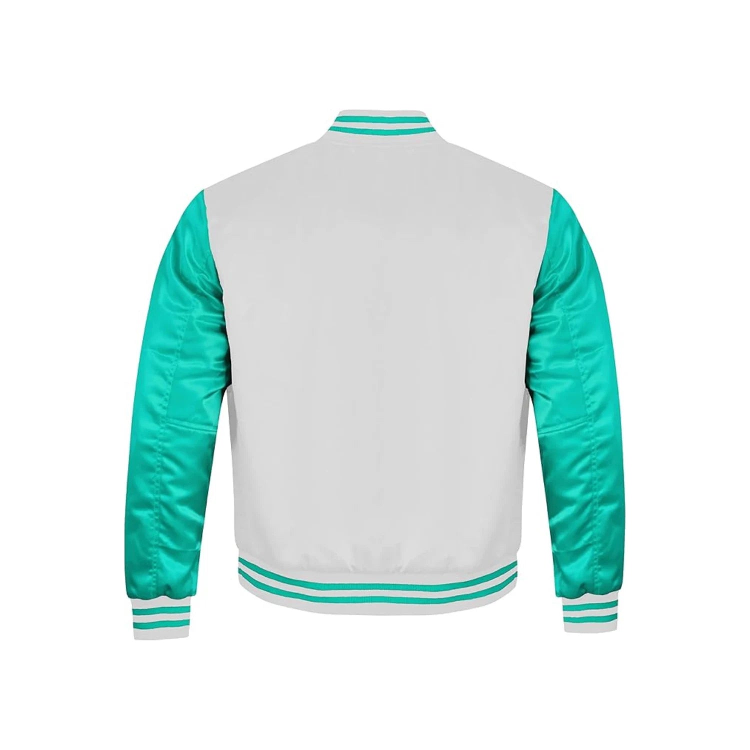 White and Tiffany Satin Jacket Back Side