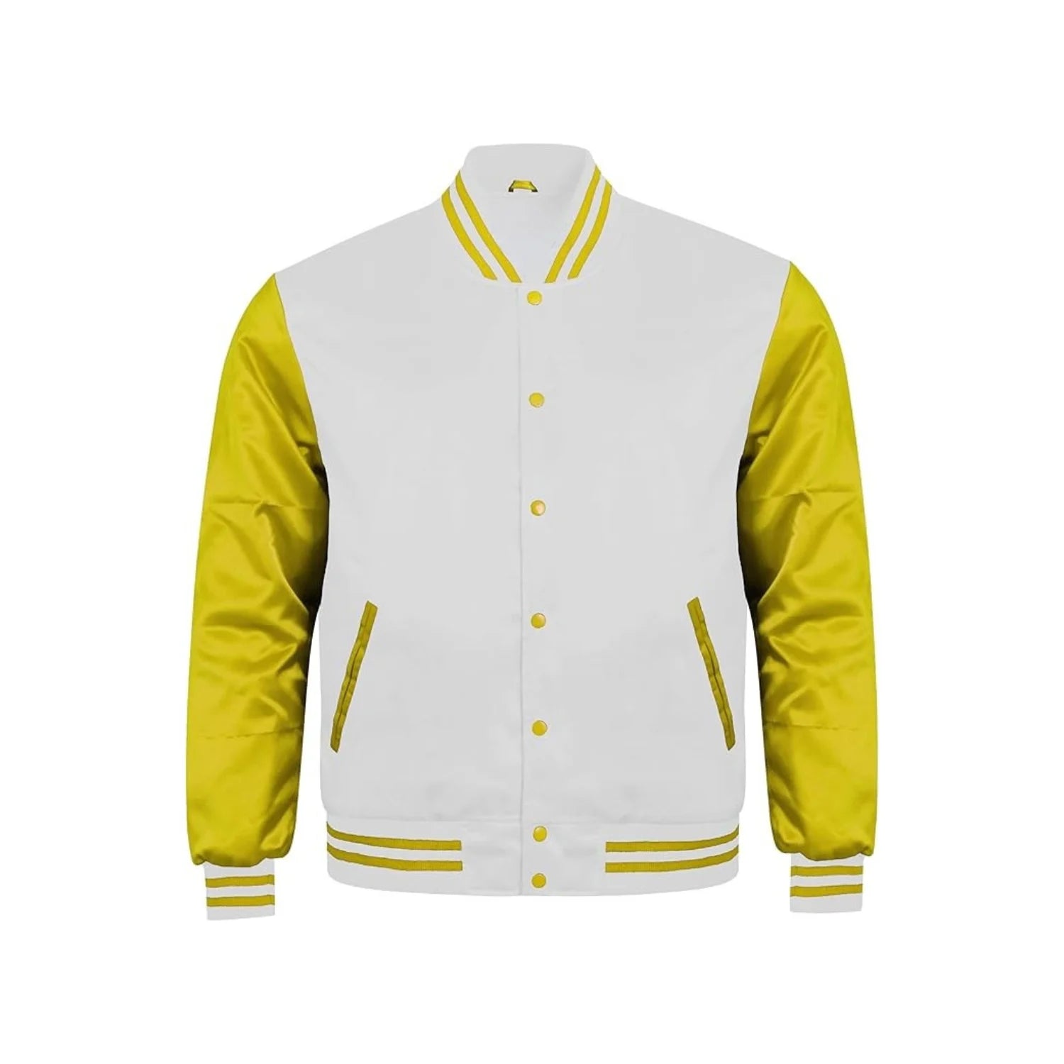White and Yellow Satin Jacket