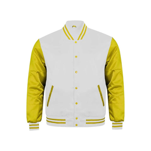 White and Yellow Satin Jacket