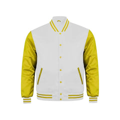 White and Yellow Satin Jacket