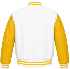 White and Yellow Varsity Jacket