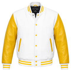 White and Yellow Varsity Jacket