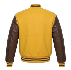 Yellow and Brown Varsity Jacket