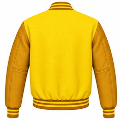 Yellow and Gold Wool Varsity Jacket