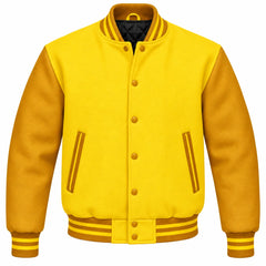 Yellow and Gold Wool Varsity Jacket