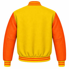 Yellow and Orange Wool Varsity Jacket